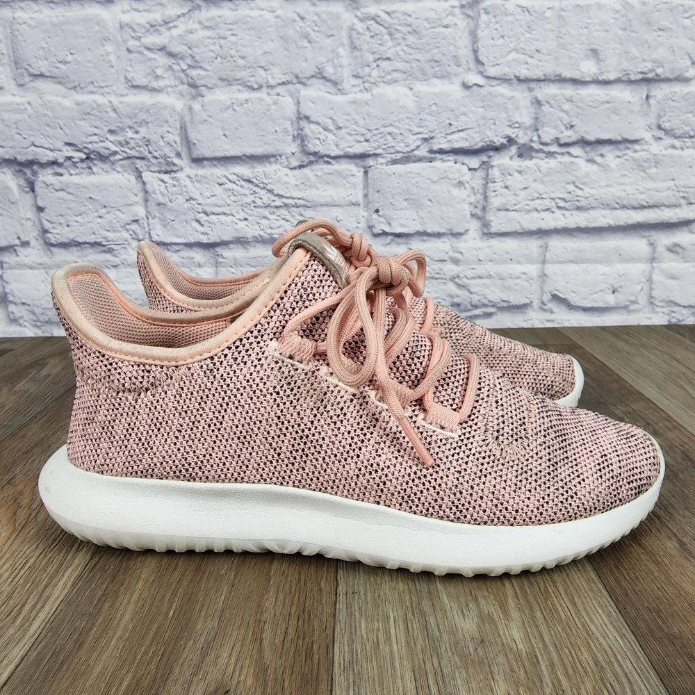 Adidas Women's Size 7.5 Tubular Shadow Knit Athletic Shoes Hazel Coral Sneakers